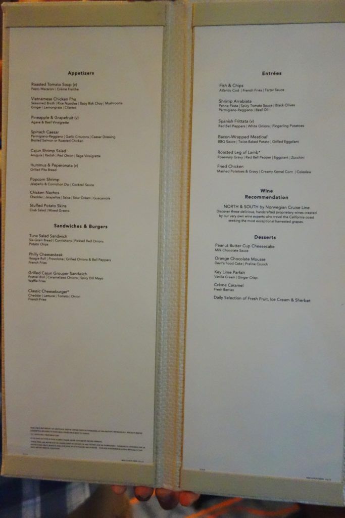 Norwegian Escape Menus - EatSleepCruise.com