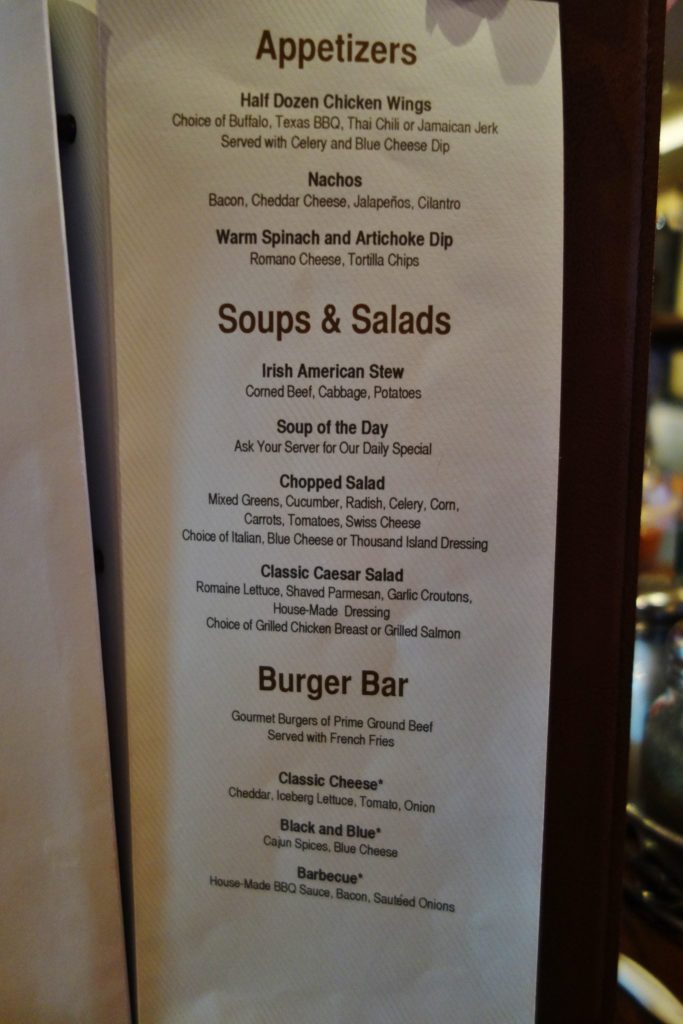 Norwegian Escape Menus