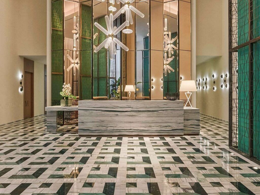 The Lobby of the SLS Brickell in Miami