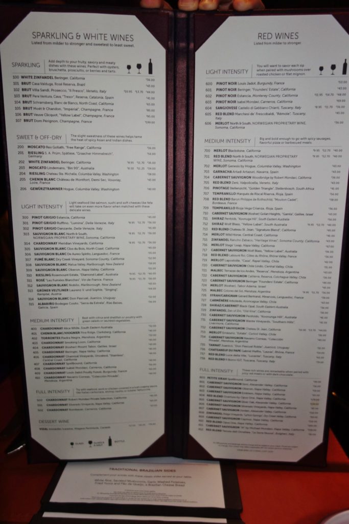 Wine List Eatsleepcruisecom