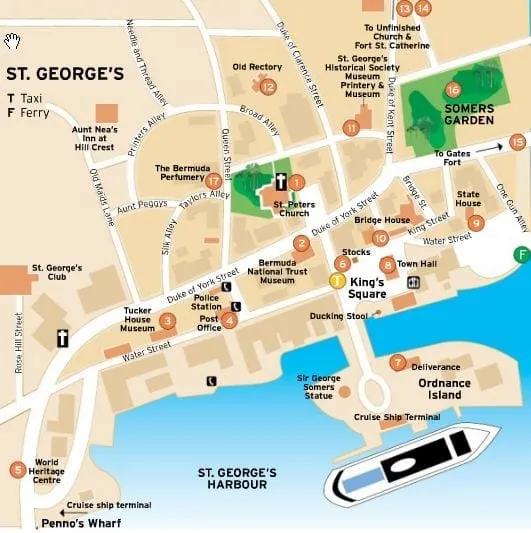 St George Bermuda Map