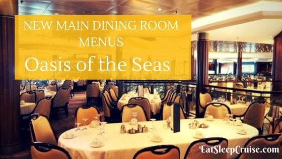 Main Dining Room Menus Allure Of The Seas