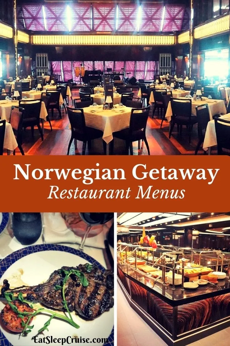 Norwegian Getaway Restaurant Menus