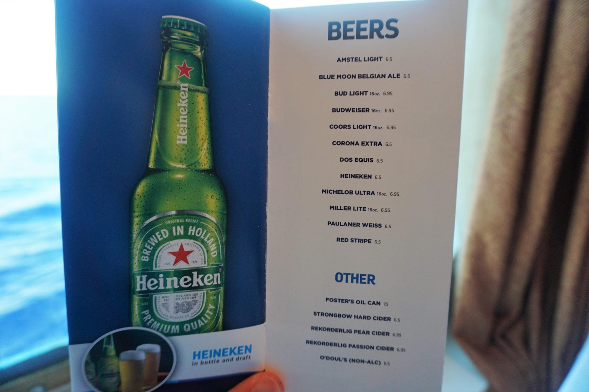 royal caribbean cruise beer menu