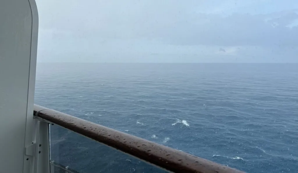 rainstorm rain rainy balcony cruise ship