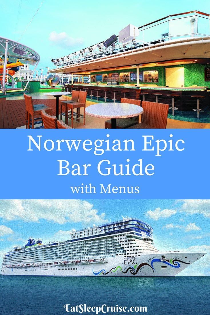 Norwegian Epic Bar Guide With Menus
