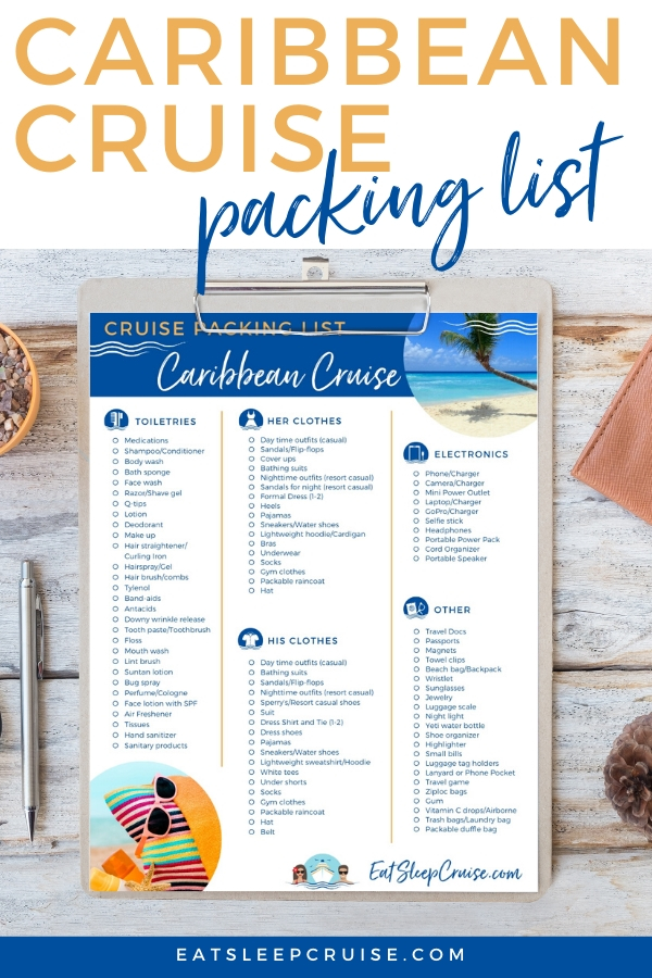 caribbean cruise packing