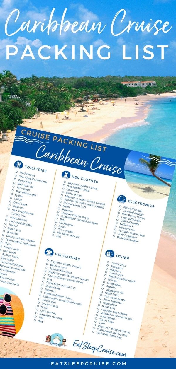 Caribbean Cruise Packing List