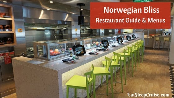 Norwegian Bliss Restaurant Menus and Guide