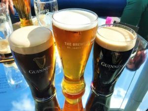 Beers at Guinness Storehouse in Dublin