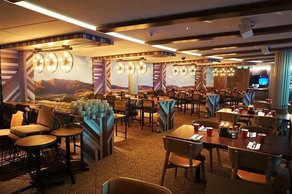 Inside Q Texas Smokehouse on Norwegian Bliss