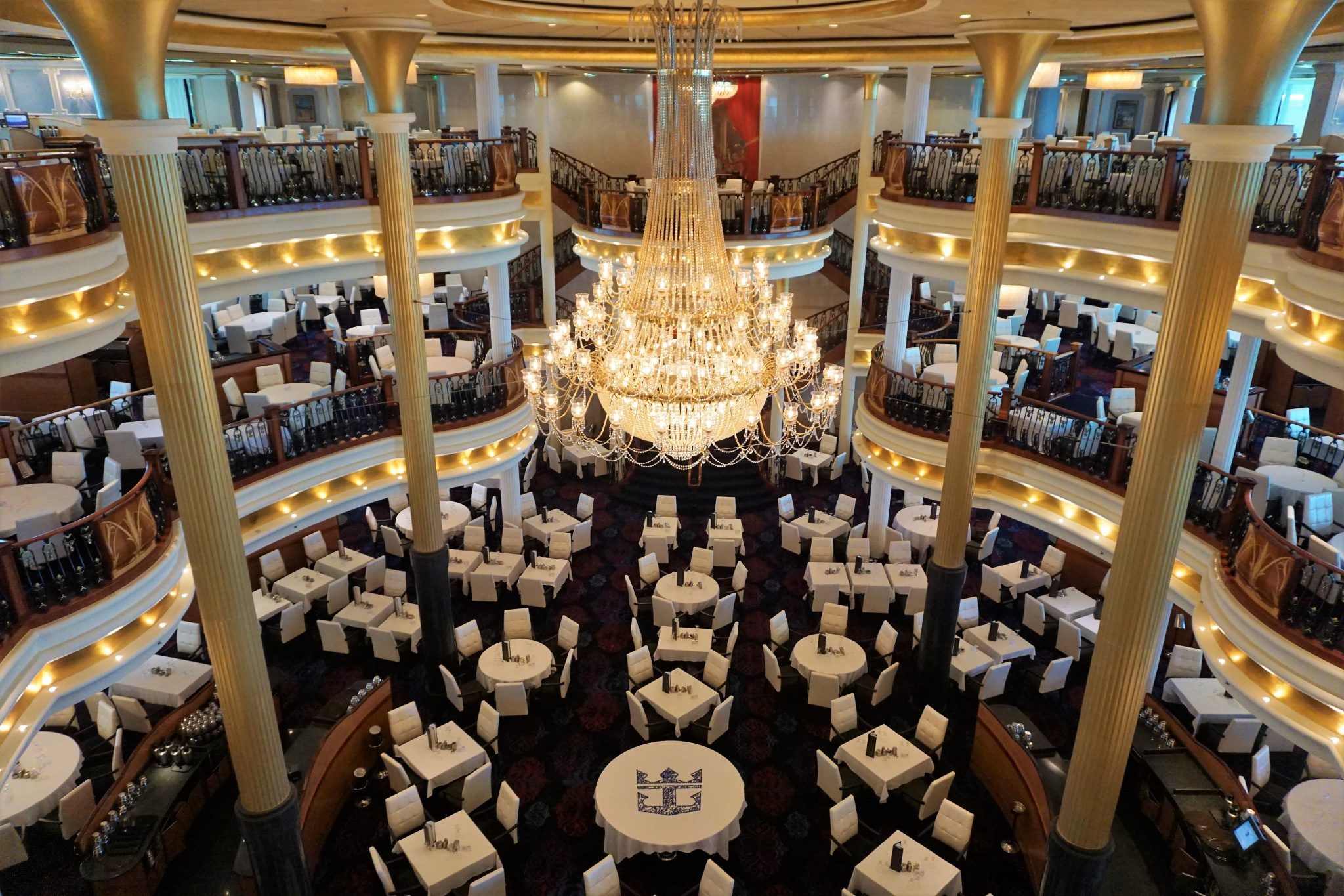 Interior of the Royal Promenade deck of Royal Caribbean Navigator