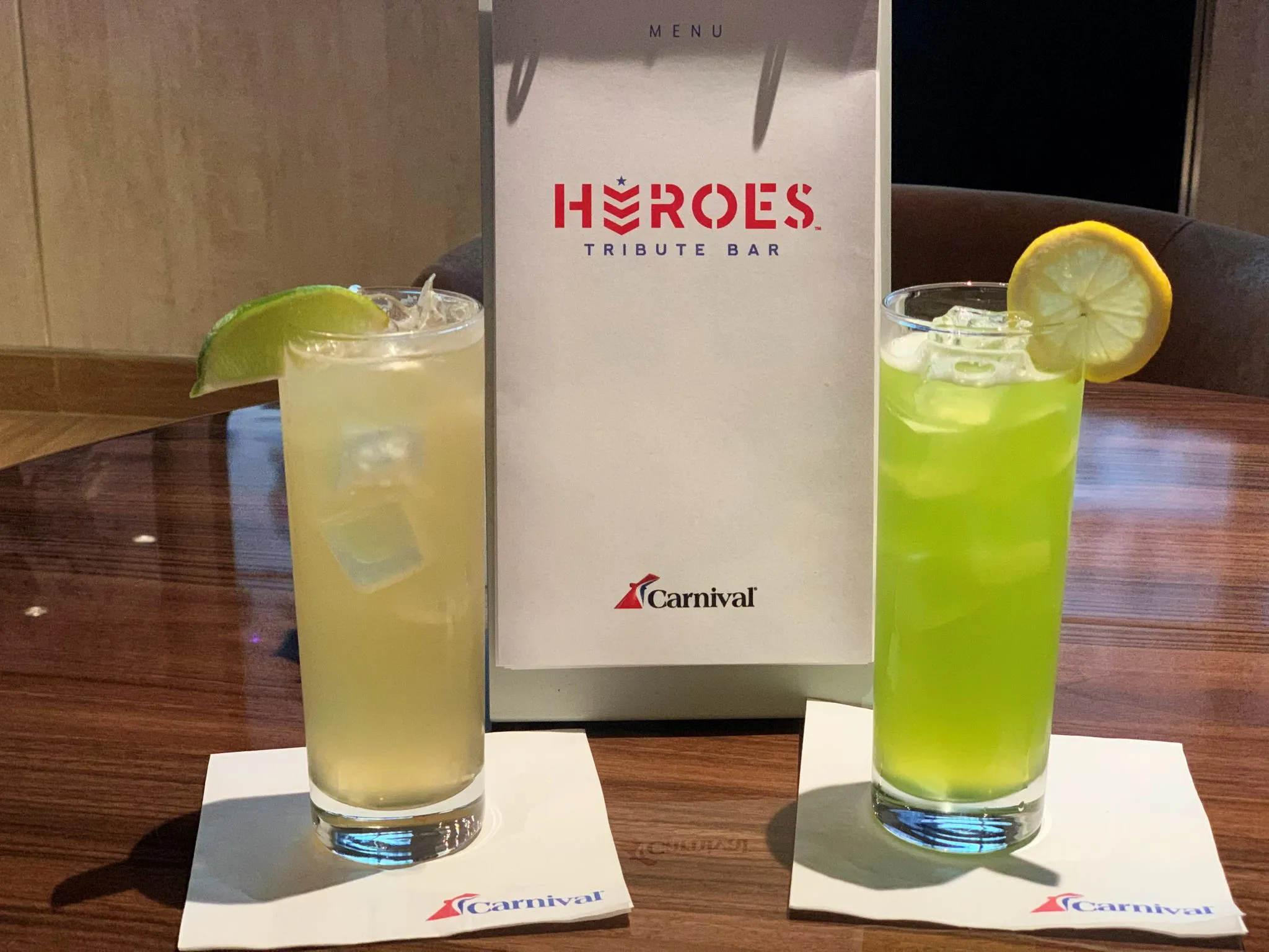 pacotes de bebidas da Carnival Cruise Line