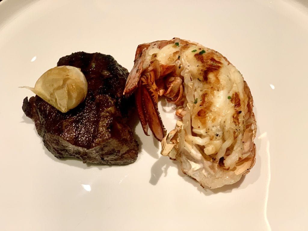 Surf and Turf at Fahrenheit 555 on Carnival Panorama