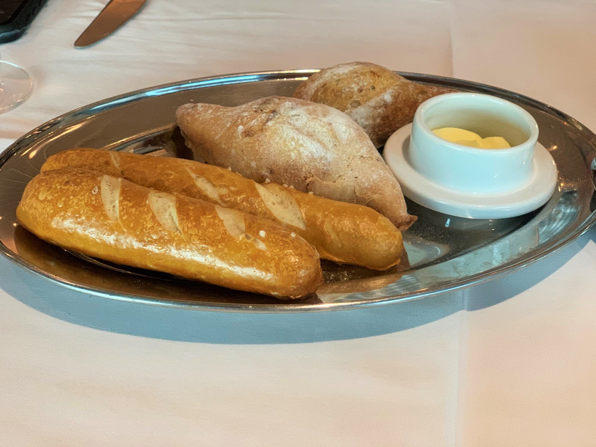 Bread selection at Chops Grille on Freedom of the Seas