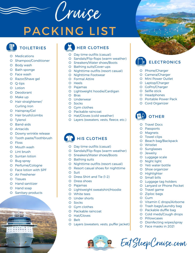 mexican riviera cruise packing list