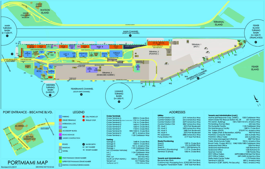progreso cruise port map