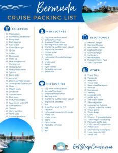 Bermuda Cruise Packing List