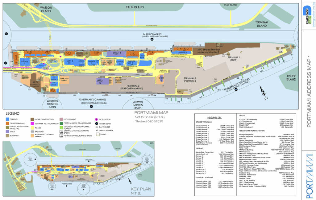 miami cruise port terminal map