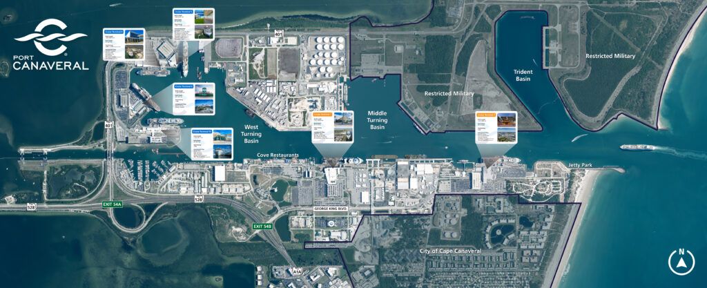 port canaveral cruise terminal map