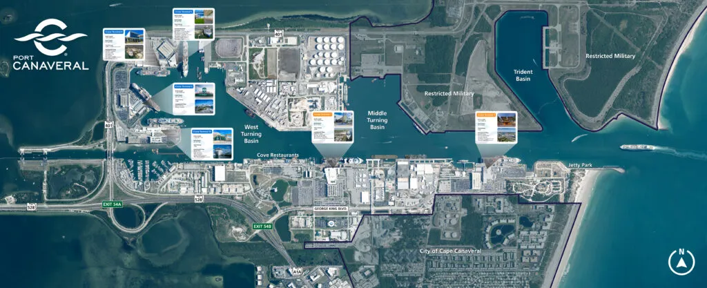 port canaveral cruise terminal map