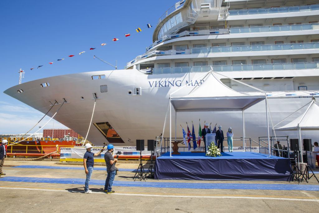 Viking Marks Float Out of Newest Ship