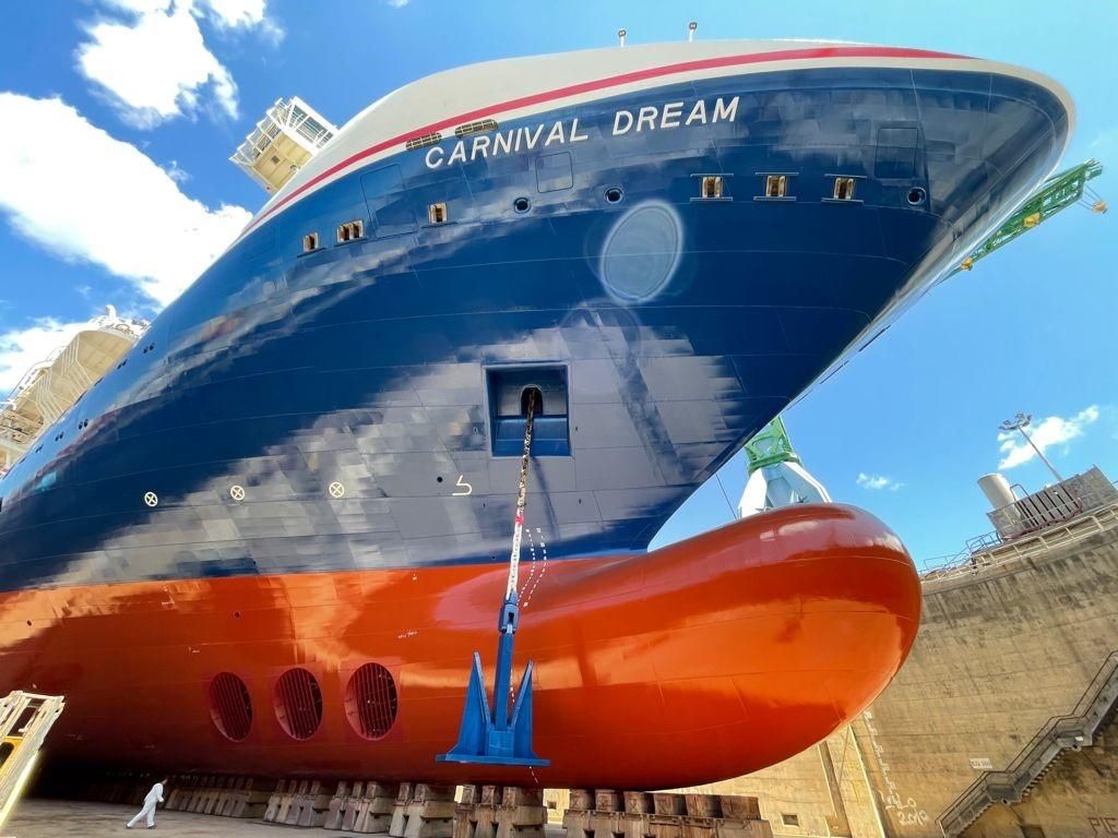 Carnival Dream becomes the latest ship to receive its new hull art