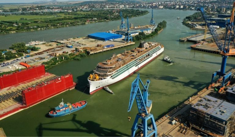 Viking Floats Out Second Expedition Ship