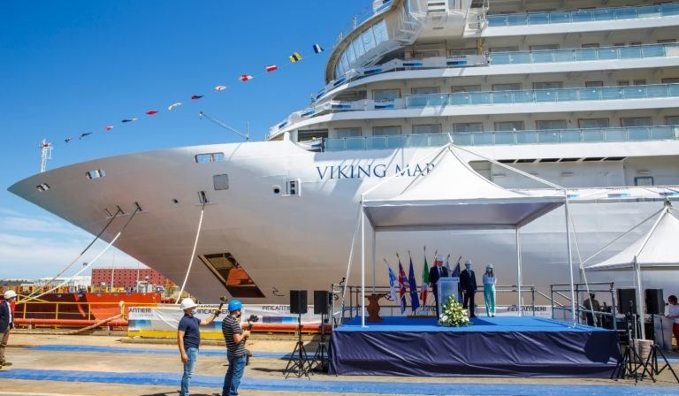 Viking Marks Float Out of Newest Ocean Ship