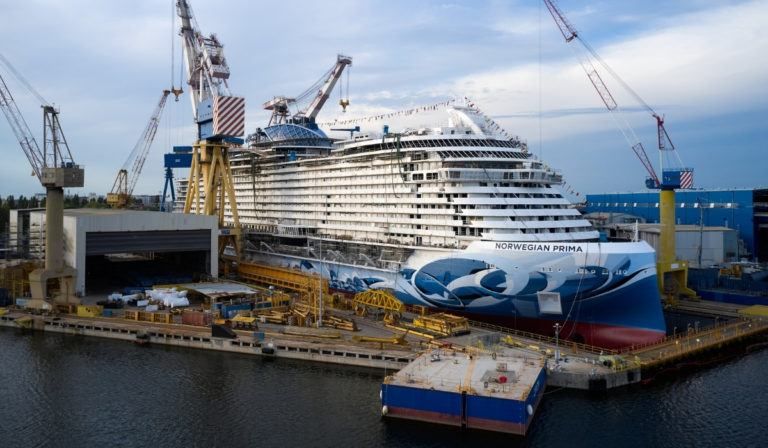 Norwegian Prima Marks Milestone Float Out