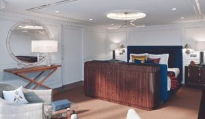 Oceania's new ship, Vista, will be styled with Ralph Lauren Home including the Library and the Owner's Suites.