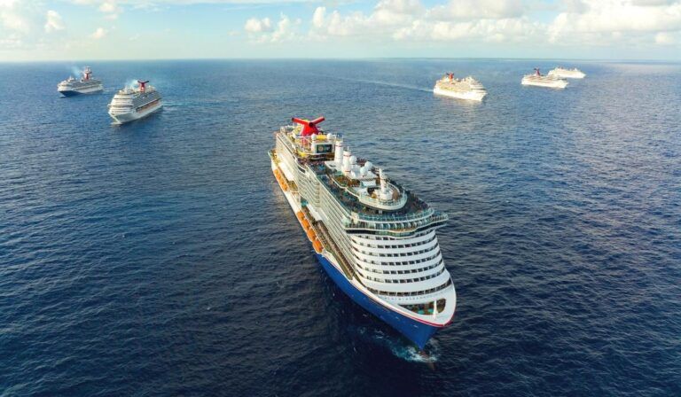 Seven Carnival Ships Meet Up at Sea