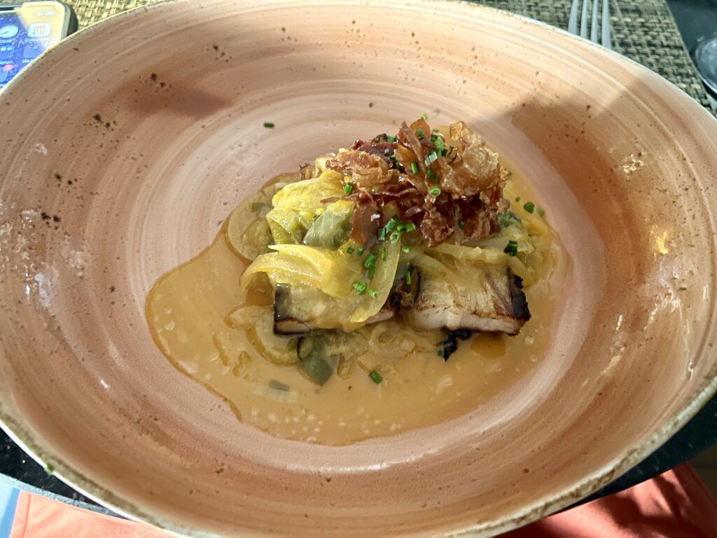 Pork Belly at Cuadro 44 on Windstar Cruises