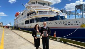 American Queen Voyages Ocean Navigator Welcomed to Boston