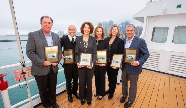 American Queen Voyages Celebrates Maiden Arrival of Ocean Navigator at Chicago's Navy Pier