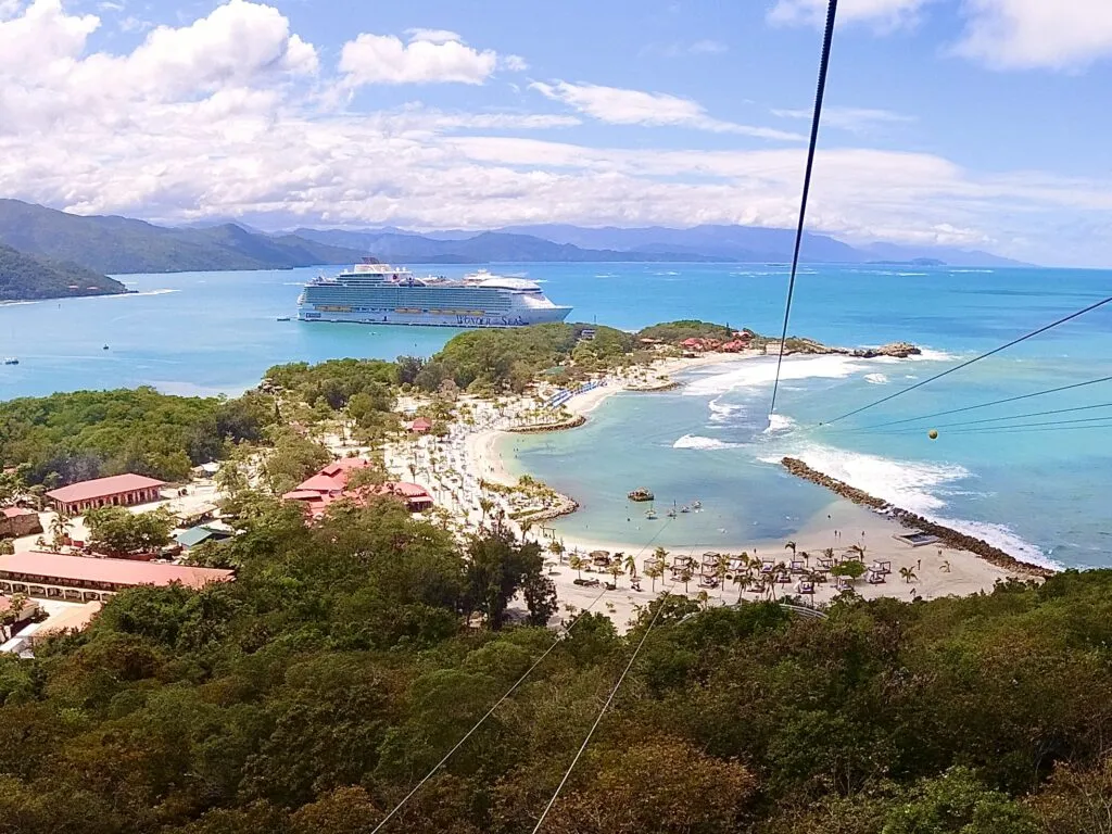 Royal Caribbean's Dragon's Fire Flight Line in Labadee