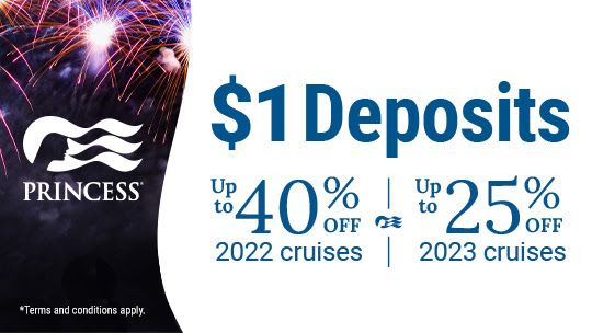 Princess Cruises Offering $1 Deposits on Cruises