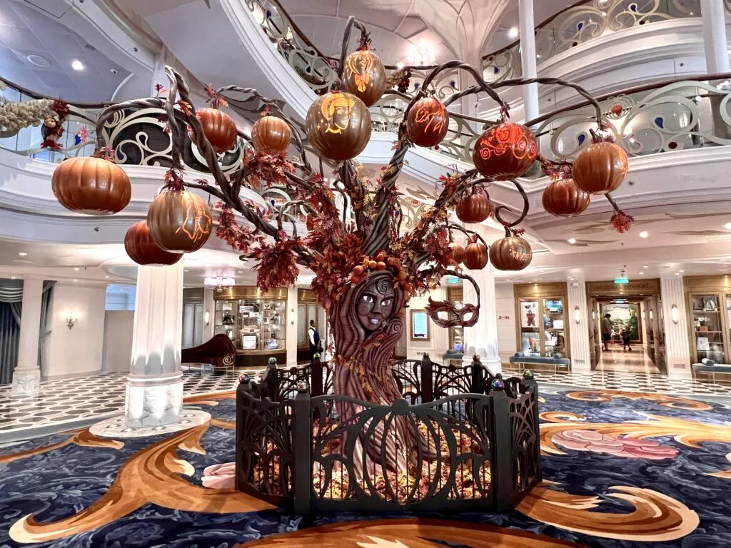 pumpkin tree disney cruise line halloween on the high seas