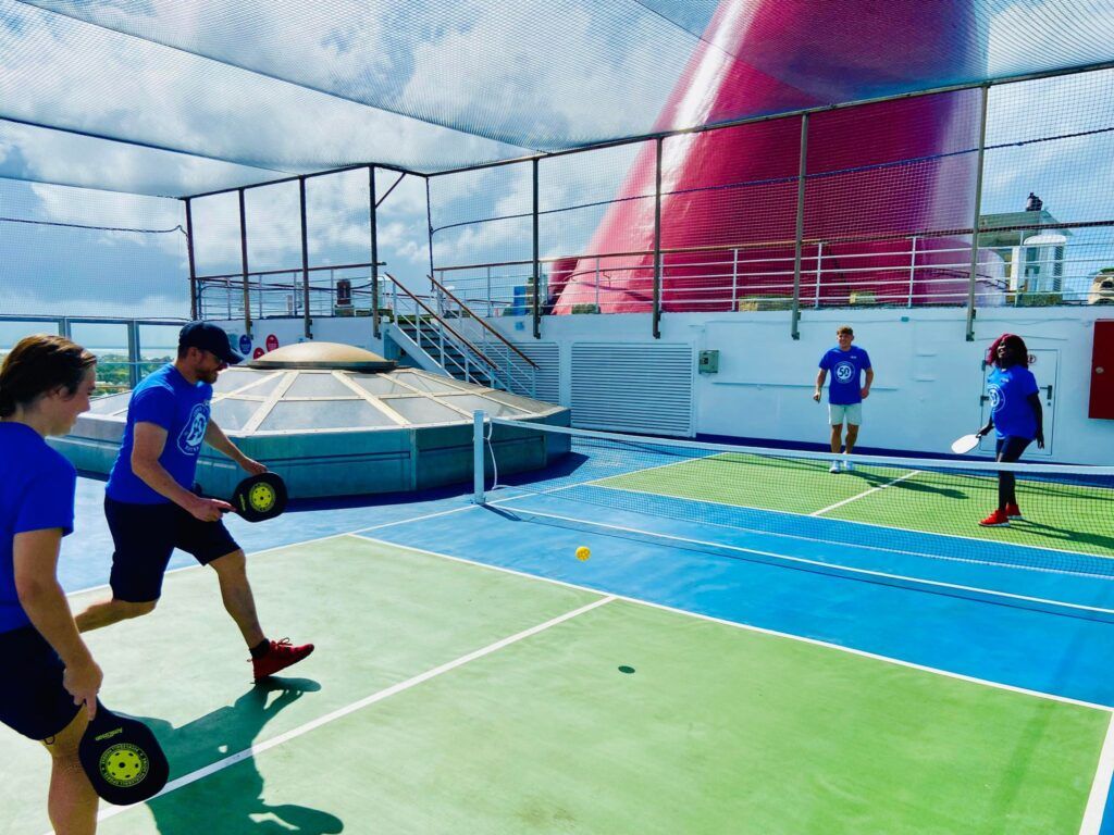 Carnival Conquest Debuts First Pickleball Court in Fleet