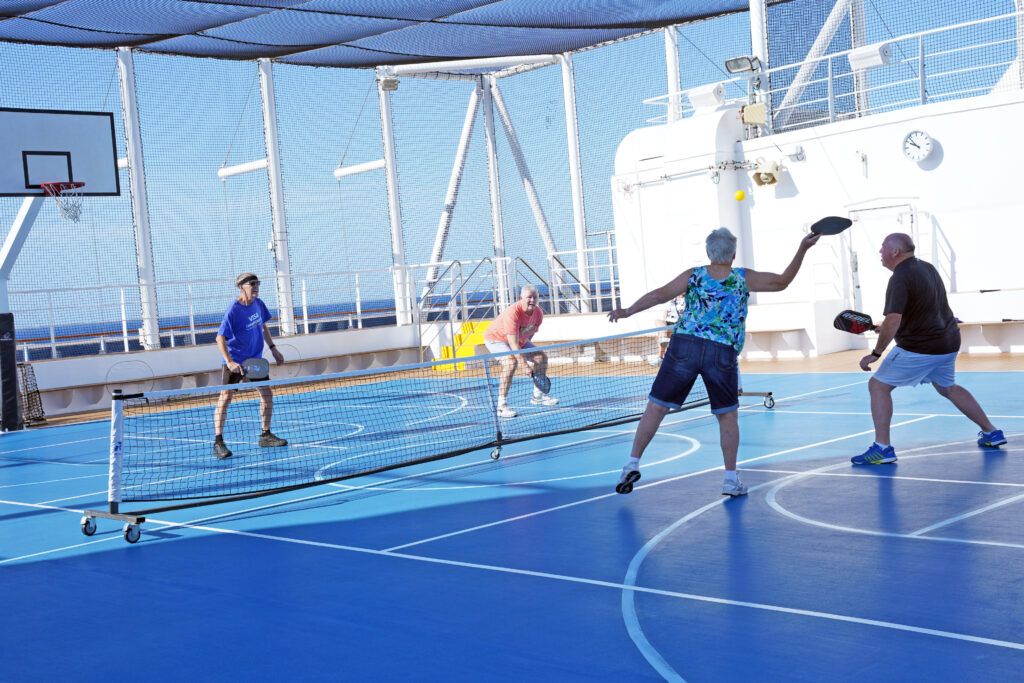 Cruise ships with pickleball courts