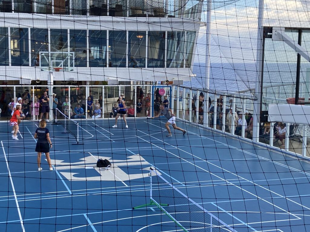 Cruise ships with pickleball courts