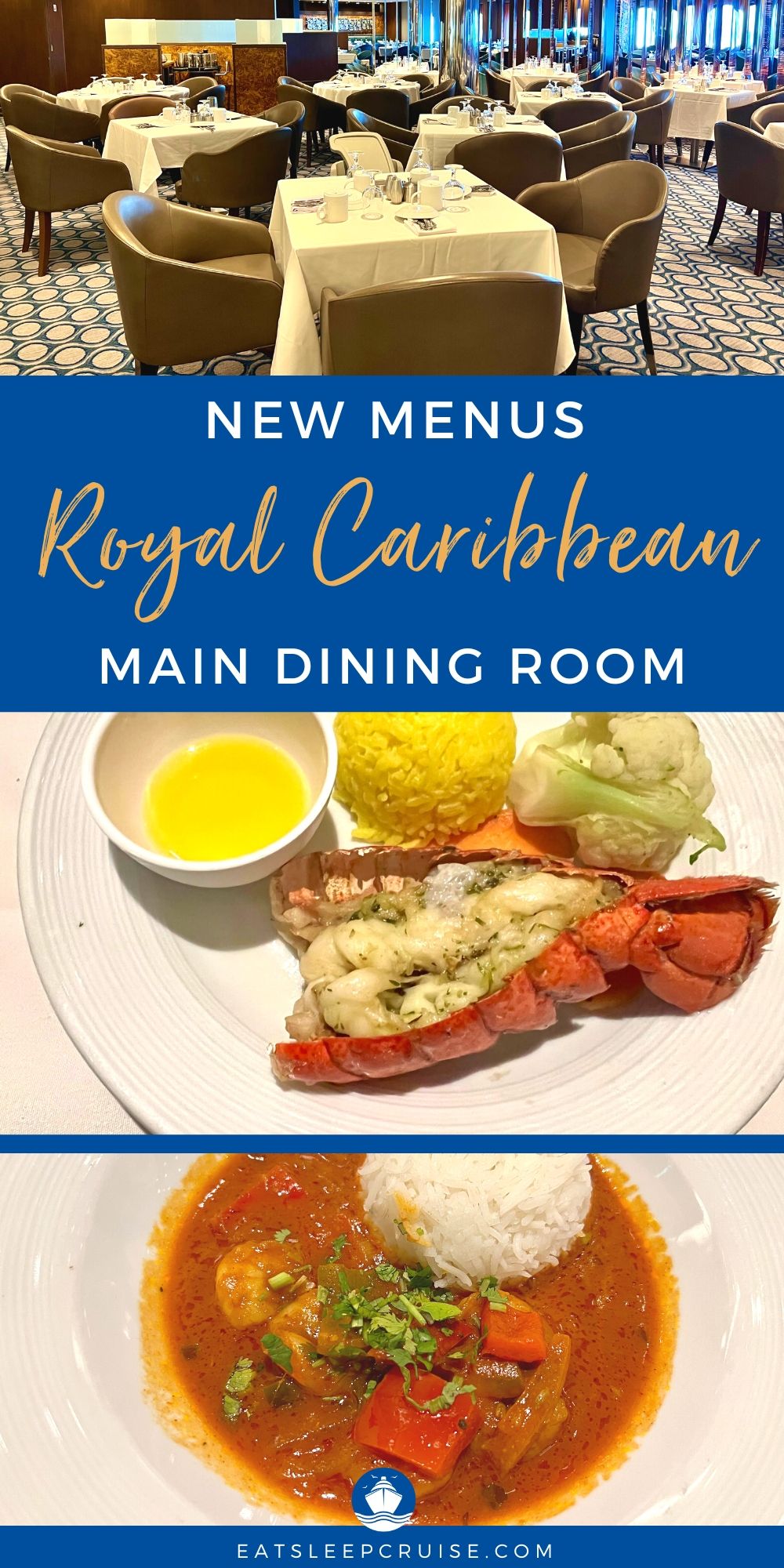 NEW! Royal Caribbean Main Dining Room Menus 1