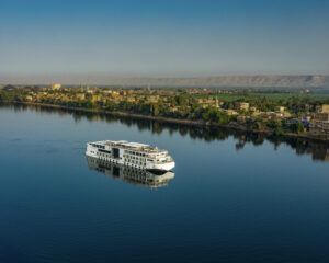 Viking's newest Nile River ship, Viking Aton, was named by ceremonial godfather, Richard Riveire, with a special celebration in Aswan, Egypt.