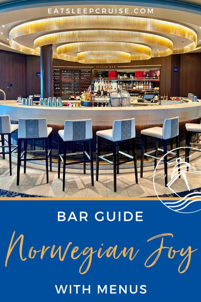 Norwegian Joy Bar Guide With Menus (2023)