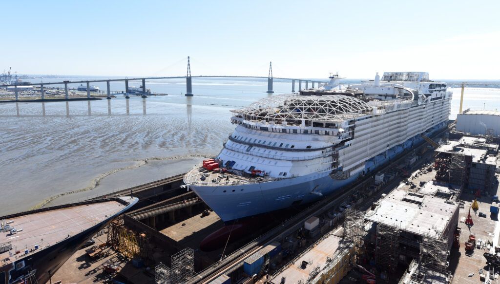 Utopia of the Seas Floated Out For First Time