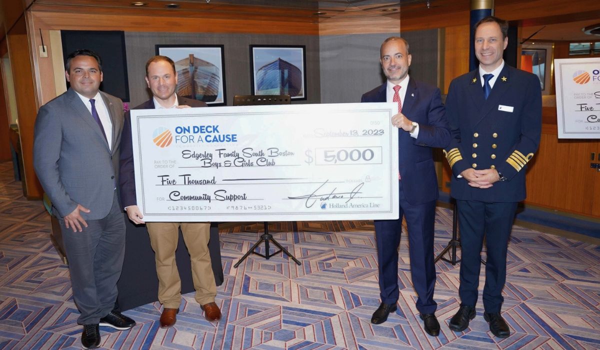 Holland America Donates to Local Charities in Honor of 25th Year Cruising from Boston