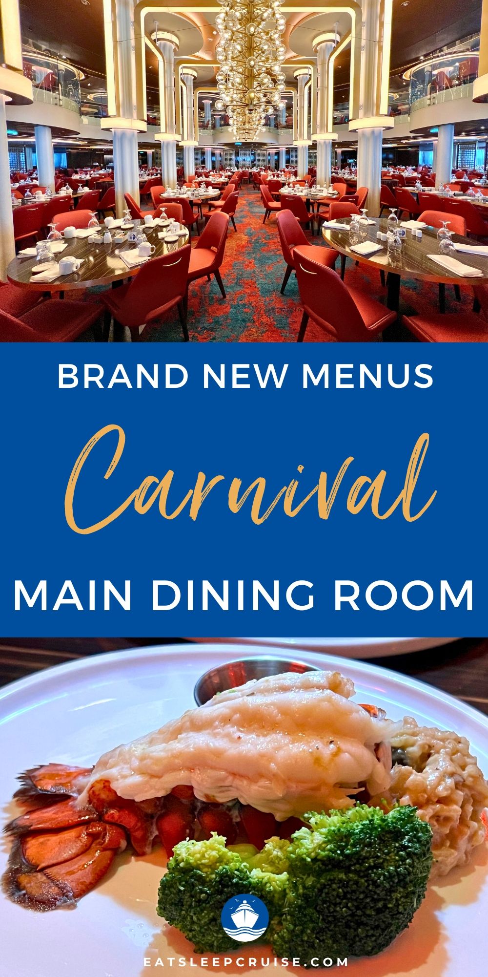 New Carnival Main Dining Room Menus