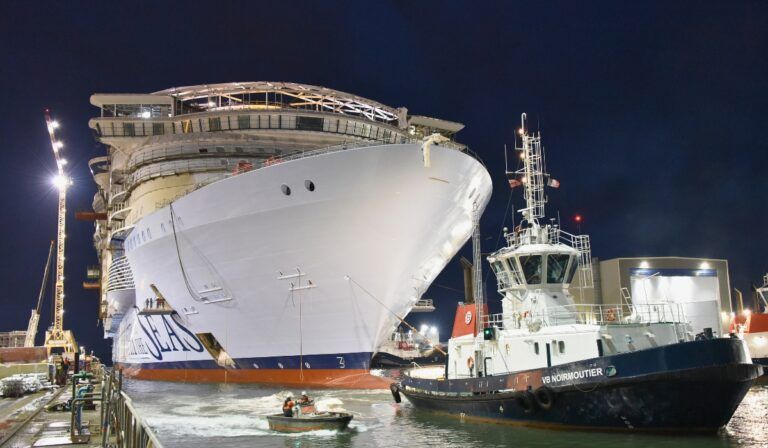 Utopia of the Seas Floated Out For First Time