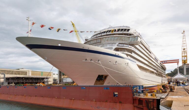 Viking Marks Float Out of Newest Ocean Ship, Viking Vela