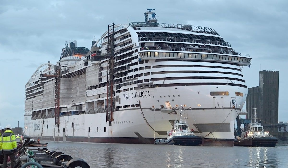 MSC Cruises Announces Name of Third World Class Ship, MSC World America Floated Out